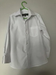 Spring Notion Boy's Long Sleeve Button Up Dress Shirt CM5 White Size 6 - Picture 1 of 6
