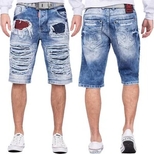 Pantalones Cortos Hombre Cipo & Baxx Modern Destroyed Look Streetwear Moda Ocio - Imagen 1 de 8