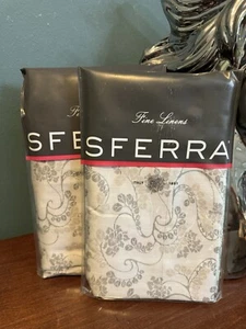 Pair of Sferra Sasha Continental Shams Grey - 26”x26”, New in package  - Picture 1 of 6