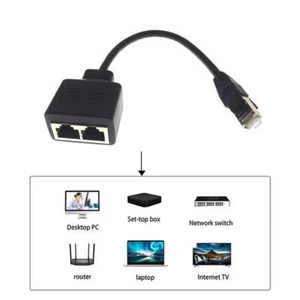 RJ45 Ethernet Kabel Splitter 1 auf 2 Netzwerkadapter, Splitter Ethernet X π₯ - Afbeelding 1 van 11