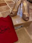 Christian Louboutin Private Number 120 Patent Nude Heels - 41