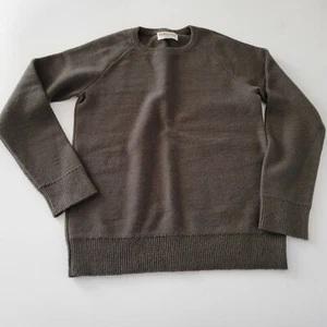 The West is Dead Green Brown Sweater Size Small Unisex 100% Super Fine Wool - Picture 1 of 8