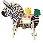 Manhattan Co Zebra Wooden Activity Counting Toy Pre-owned