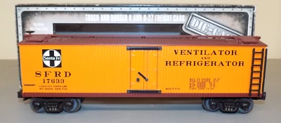 Rail King MTH Trains Santa Fe Die Cast Reefer Car Item #30-8609 - Image 1 of 4