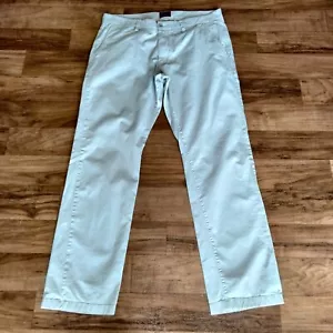 Pantalones chinos Untuckit para hombre 35X32 beige calce recto algodón pima spandex 5 bolsillos - Imagen 1 de 10