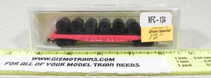 N SCALE 4041 50' Flat Car w/ 7-Metal Cable Reels Great Northern #41536 MP - Picture 1 of 3