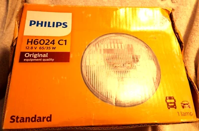 Philips H6024C1 haz sellado redondo faro bombilla H6024 Foto 1 de 4