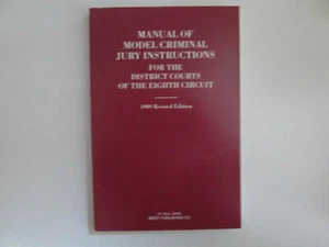 8th Circuit Manual of Model criminal Jury Instructions 1989 Edition 332 pages - Imagen 1 de 2