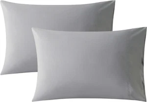 Queen Size Kissenbezüge 2er Set, 20x30 Baumwolle Kissen Queen (20" x 30") Grau - Bild 1 von 11