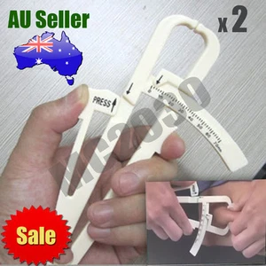 2 x Body Fat Measurement Testing Caliper Skinfold Skin Fold Gym Weight Loss Test - Picture 1 of 4