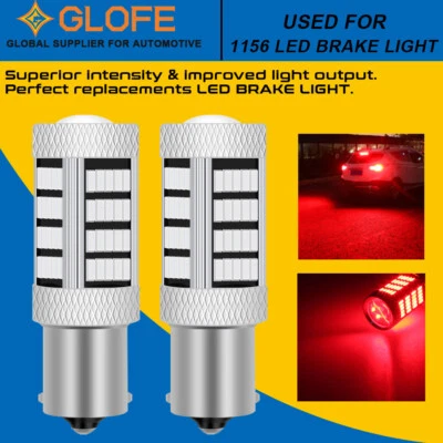 1156 Bombilla LED de señal de giro trasera de freno roja para Chevrolet C10 K10 C20 1975-86 Foto 1 de 4