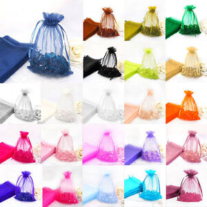 25 x Organza Gift Bag Bags Jewellery Pouches XMAS Wedding Party Candy Favour