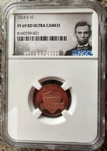 2024-S Proof Lincoln Shield Cent - NGC PF 69 RD Ultra Cameo - Lincoln Label - Picture 1 of 4