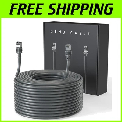 100FT Starlink Gen 3 Waterproof Replacement Cable - Reliable Outdoor Connection - Image 1 of 4