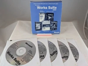MICROSOFT WORKS SUITE 2004 ITALIANO VERSIONE CD WORD 2002 ENCARTA AUTOROUTE - Foto 1 di 2