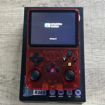R36S Handheld Emulator Retro Game Console 128GB with 21k+ Games - RED