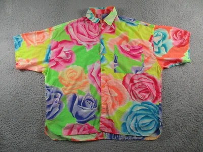 Camisa Jams World Para Hombres 2XL Prod Dev Comm Team Verde Colorida Floral Nylon De Colección Foto 1 de 4