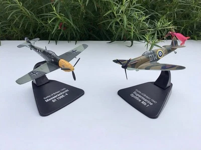 ATLAS EDITIONS BATTLE OF BRITAIN SET SPITFIRE Mk.1 & MESSERSCHMITT 109E 1/72 - Image 1 of 4