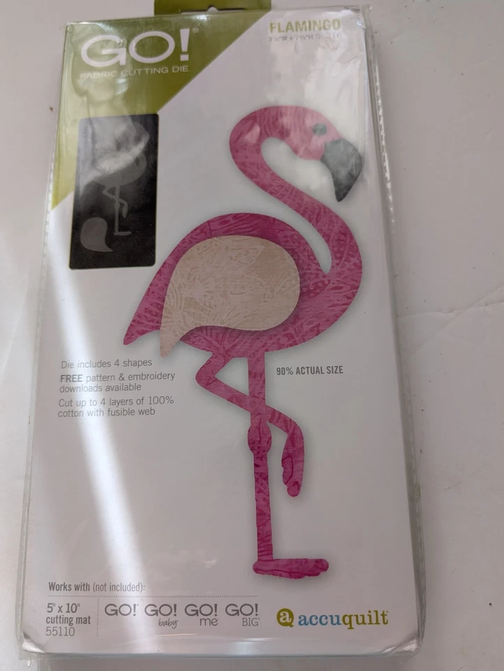 Accuquilt GO! Herramienta de acolchado troquel cortador de tela flamenco 55216 Foto 1 de 2