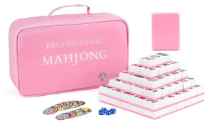 Mahjong Game Set, 144 40mm(1.57") Melamine Tiles with 4 Dices 40 Poker Chips ... - Picture 1 of 9