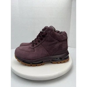 Nike Air Max Goadome Burgandy Waterproof Suede Boots 865031-602 Mens 6.5 Women 8 - Picture 1 of 11