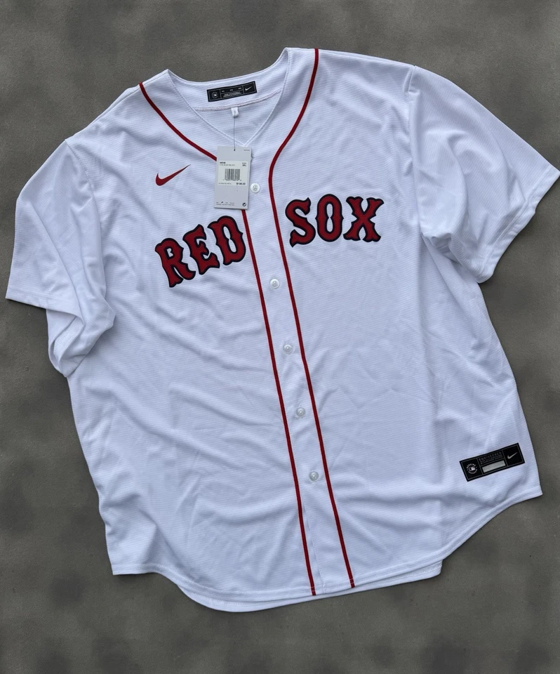 MLB Nike Boston Red Sox Men’s Replica Baseball Jersey White Red Size 3XL NWT - Image 1 of 4