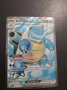 Blastoise EX Full Art 184/165- 2023 Pokemon Scarlet & Violet 151- NM - Picture 1 of 2