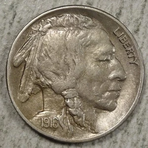 1916-S Buffalo Nickel, Extremely Fine+, Better Date     1118-19 - Picture 1 of 3