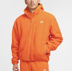 Nike Sportswear Club Fleece Sherpa Winterjacke - Cool Orange - Größe L - Bild 1 von 5