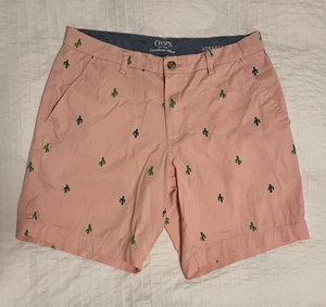 Chaps Chino Shorts Mens 32 Cactus Pink Pockets 100% Cotton Summer Beach - Picture 1 of 11