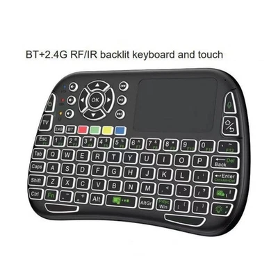 Bluetooth mini Keyboard with Touchpad,2.4Ghz, Backlight, Rechargeable, for TVbox - Image 1 of 4