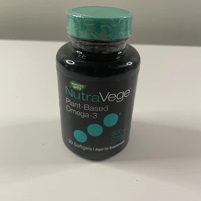 NutraVege, Omega-3 à base de plantas 500 mg, 30 cápsulas gelatinosas Exl/01/2026 - Imagem 1 de 4