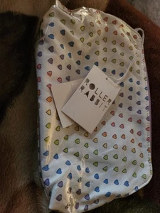 Roller Rabbit Disco Hearts Makeup Bag Rainbow L - Picture 1 of 5