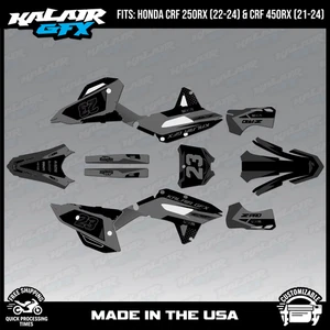 Graphics Kit for Honda CRF450RX (2021-2024) and CRF250RX (2022-24) Evader-SMOKE - Picture 1 of 4
