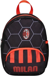 Zaino Asilo Small, A.C. MILAN Calcio, Nero Rosso - Tasche Laterali Porta Borracc - Foto 1 di 12