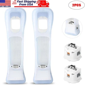 2 Pack Motion Plus Adapter with Silicon Case Sensor for Wii Remote Controller - Picture 1 of 7