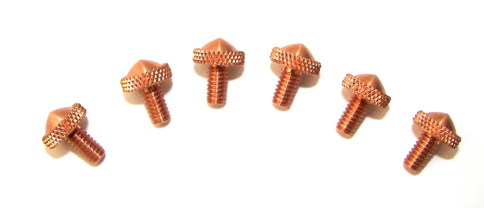 6 Tattoo Machine Solid Copper Set Screw Binder Post Parts Binding Post Lot - Image 1 of 1