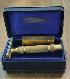 Vintage Gillette Gold Tech Safety Razor Travel Kit  from the 1940s  - Picture 1 of 8
