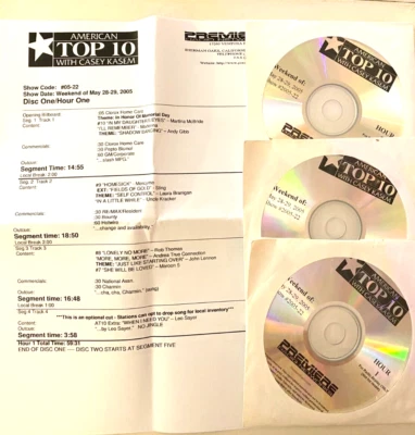 5/28/05 CASEY KASEM AT 10,3 HRS, LONG DISTANCE DEDICATIONS, MEMORIAL DAY SPECIAL Foto 1 de 3