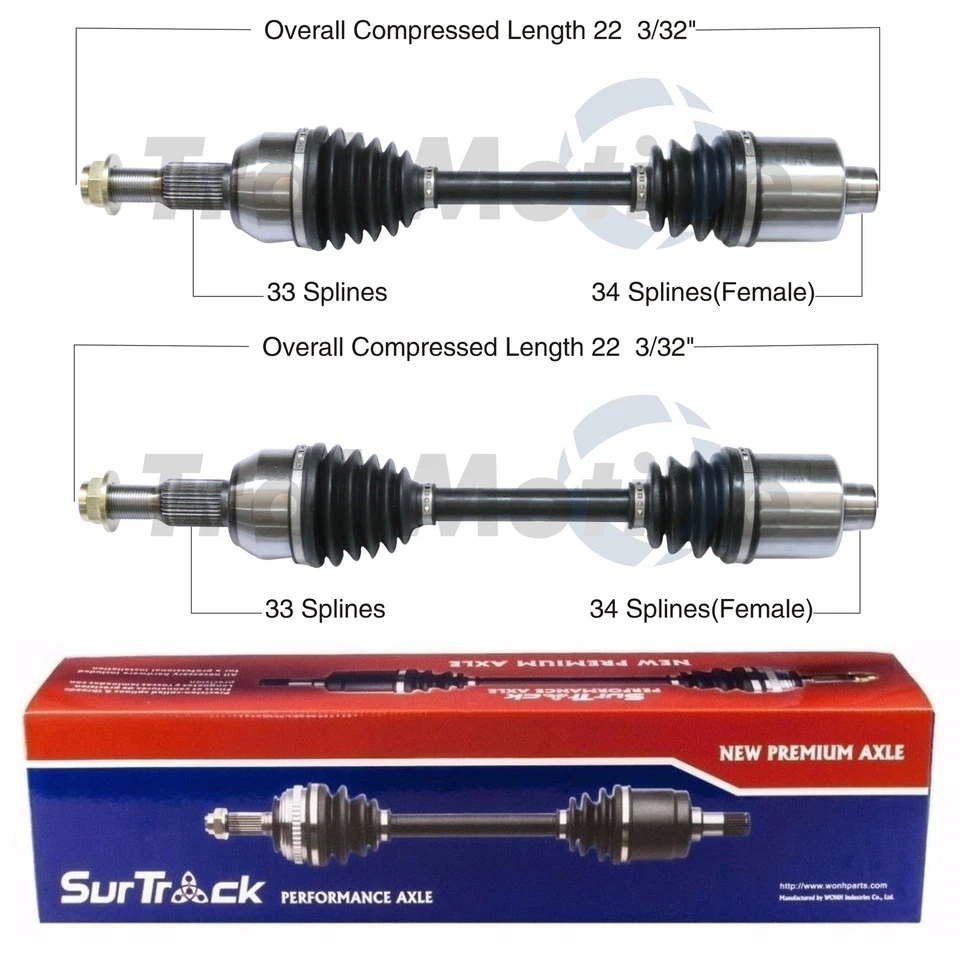 Juego de 2 ejes delanteros SurTrack CV para Saturn Vue 2,2 L L4 tracción delantera automática Foto 1 de 1