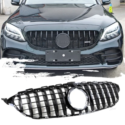 For Mercedes-Benz W205 C300 2019-2022 21 GT Front Bumper Grille W/O Camera Hole - Image 1 of 4