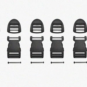 QuickFix Strap Buckle Set - 1" No-Sew Adjustable Plastic Buckles for Backpacks ( - Picture 1 of 7