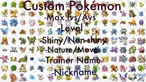 Pokemon Let’s Go Pikachu & Eevee - Any Custom 6 Shiny 6IV Max Pokemon - FAST - Picture 1 of 2