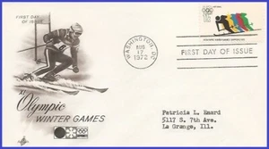 USA5 #C85 ADDR ARTCRAFT FDC   Skiing Sapporo Japan 1972 - Picture 1 of 1