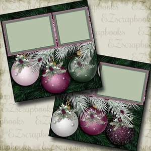Purple Christmas - 2 Premade Scrapbook Pages - EZ Layout 2883 - Picture 1 of 4