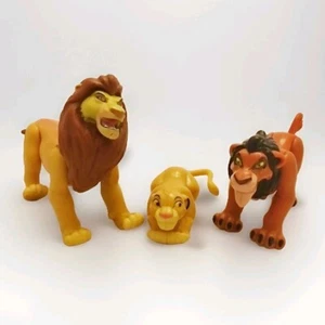 Disney Lion King Fighting Action Figure Adult Simba + Burger K Scar, Baby Simba - Picture 1 of 22