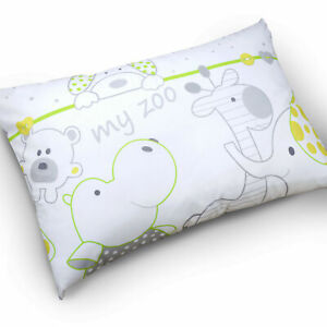 Baby Pillow case with zipper closure 60x40cm Cotton ANTI-ALLERGENIC Zoo Green