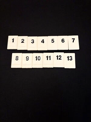 Rummikub Classic The Original Rummy Tile Game 2018 Replacement BLACK Tiles 1-13 - Image 1 of 3