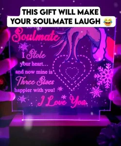 Christmas Gift For Wife | Her, Funny LED Plaque Christmas Gift, Gift For Her ๐ - Picture 1 of 33