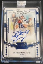 PEYTON MANNING #5/5 SAPPHIRE ON-CARD AUTO! SSP!! 2022 PANINI FLAWLESS - COLTS